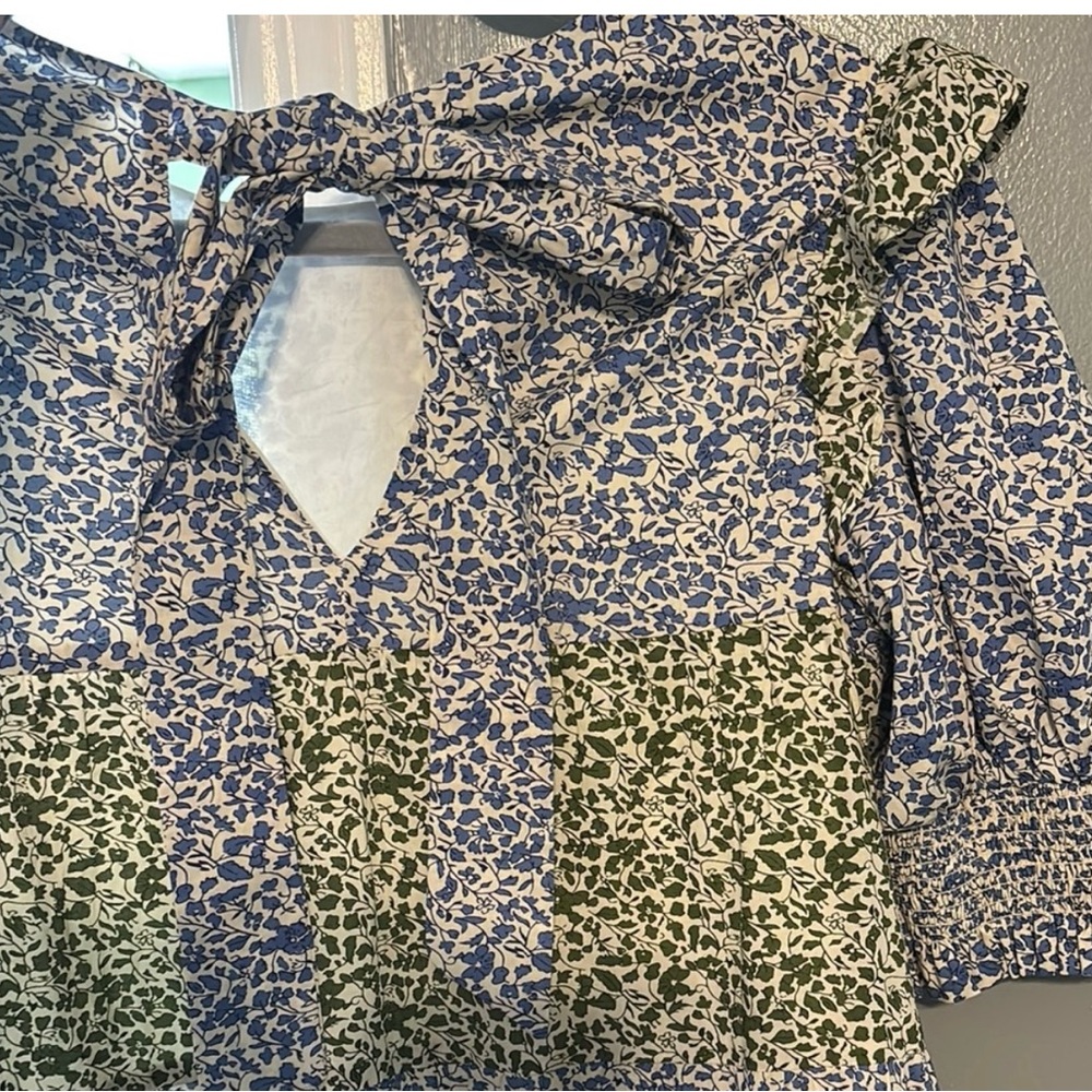 💙HYACINTH HOUSE Green & Blue Floral
Barton Midi Dress M💚 - Picture 8 of 10